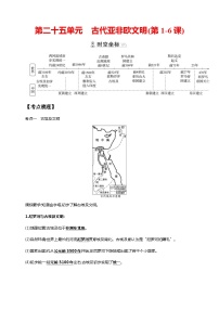 中考历史一轮复习讲练学案25第二十五单元 古代亚非欧文明(第1-6课)（含解析）