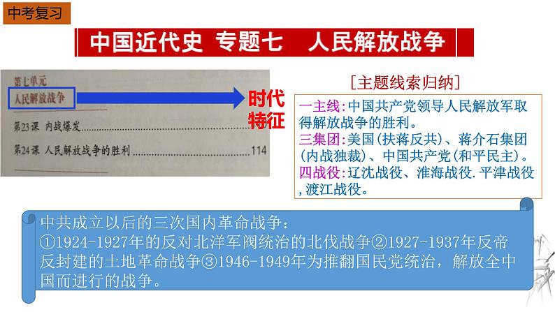 中考历史一轮复习经典备课课件 人民解放战争（含答案）第3页