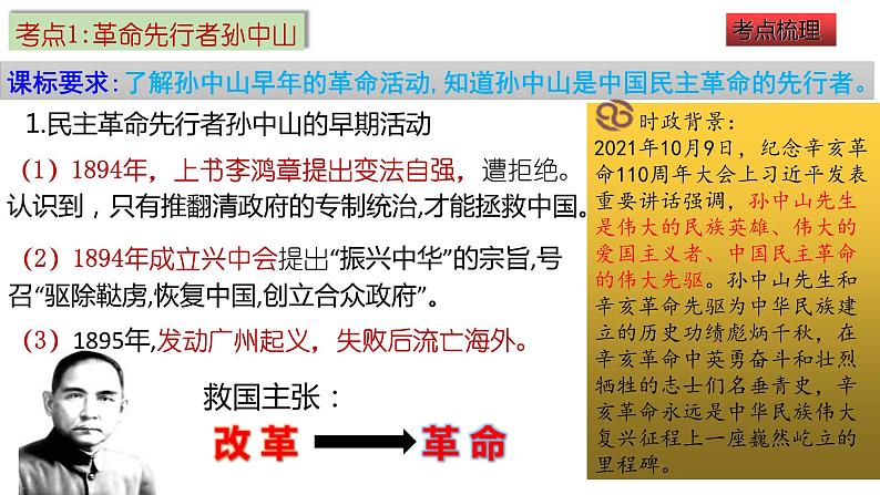 中考历史一轮复习经典备课课件 资产阶级民主革命与中华民国的建立（含答案）第3页