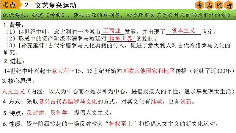 中考历史一轮复习经典备课课件 走向近代（含答案）第6页