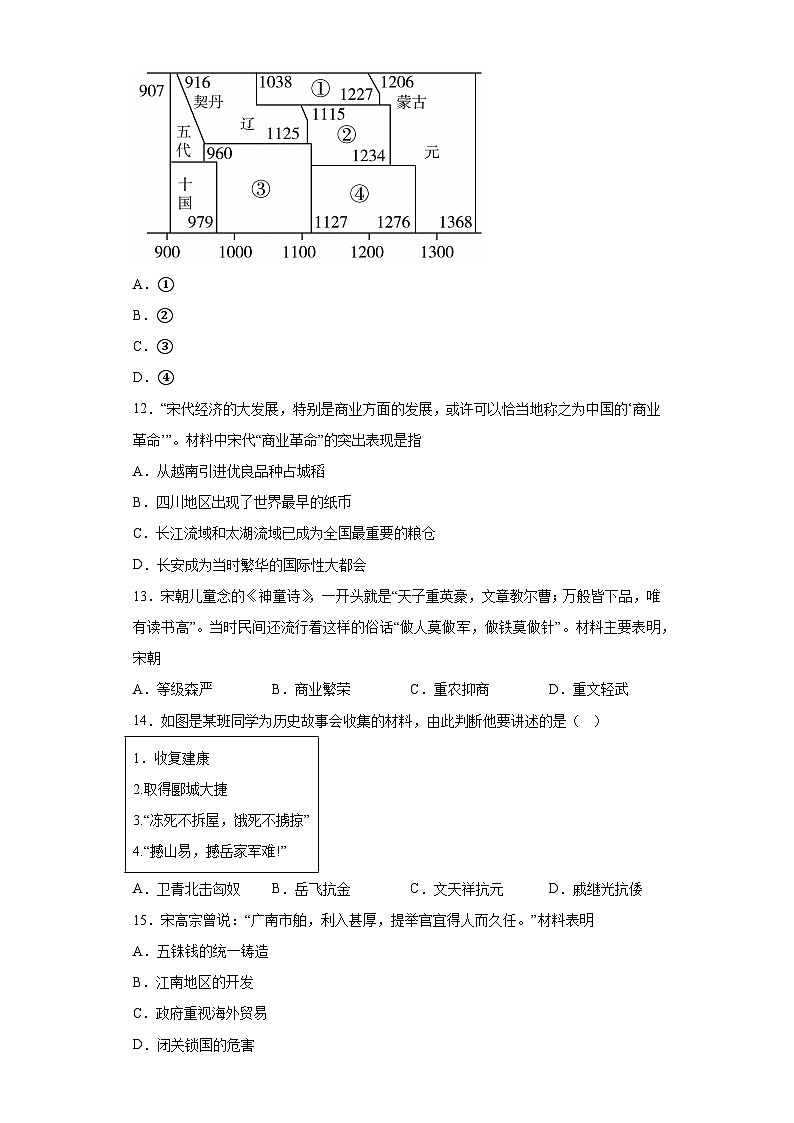 山东省德州市乐陵市花园镇花园中学2023-2024学年七年级4月月考历史试题（含解析）第3页