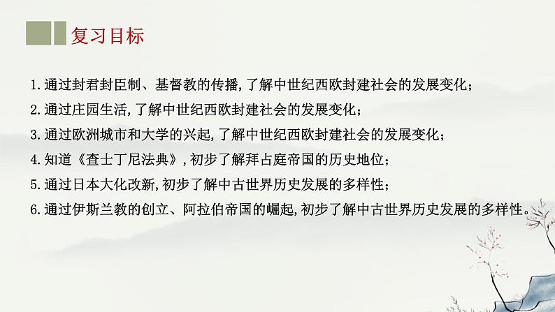 主题22 封建时代的欧洲、亚洲国家-2023年-2024年中考历史第一轮复习课件02