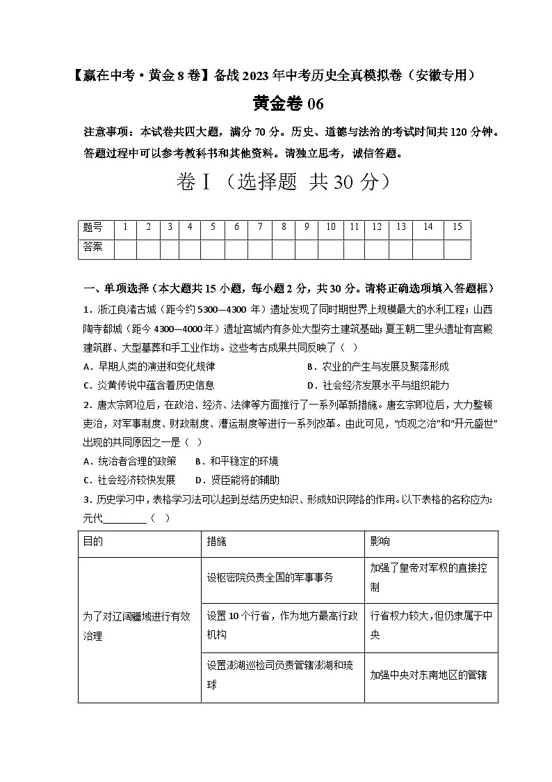 黄金卷06（原卷版）第1页