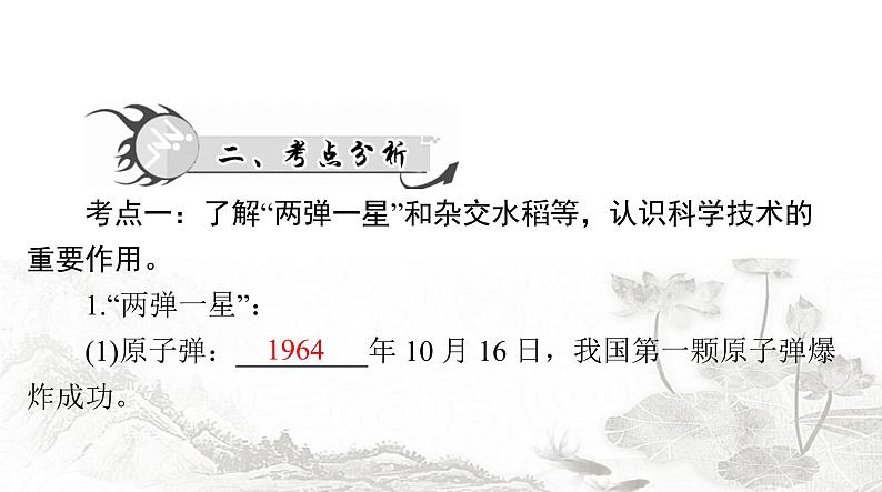 中考历史总复习中国现代史第十二单元科技文化和社会生活课件第3页