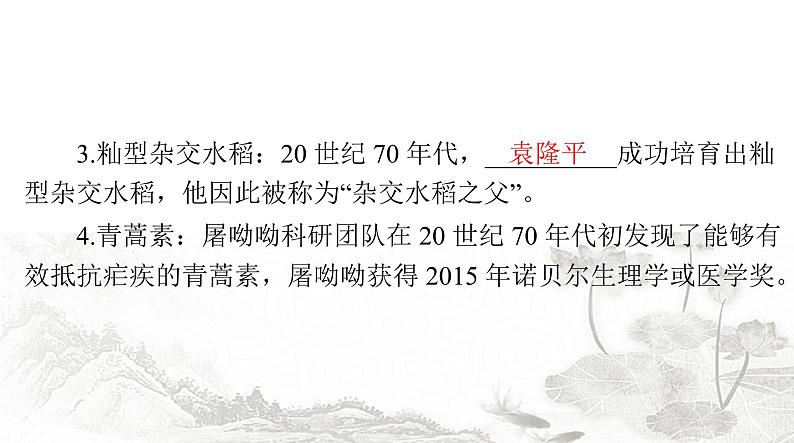 中考历史总复习中国现代史第十二单元科技文化和社会生活课件第6页