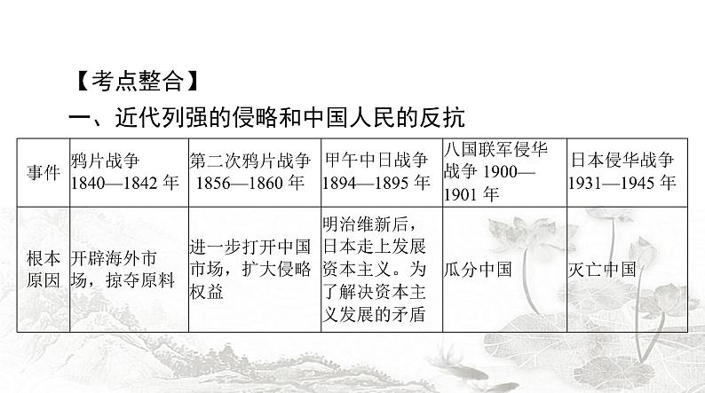 中考历史复习专题四列强的侵略和中国人民的抗争课件第2页