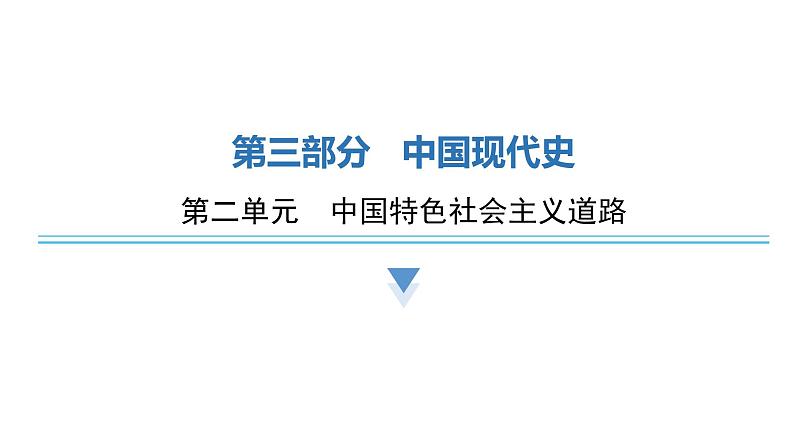 中考历史复习中国现代史第二单元中国特色社会主义道路课件01