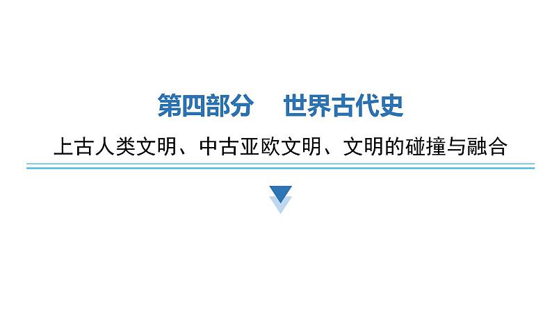 中考历史复习世界古代史上古人类文明、中古亚欧文明、文明的碰撞与融合课件01