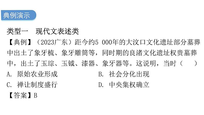 中考历史复习选择题题型一文字表述类课件第7页