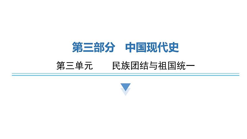 中考历史复习中国现代史第三单元民族团结与祖国统一课件01