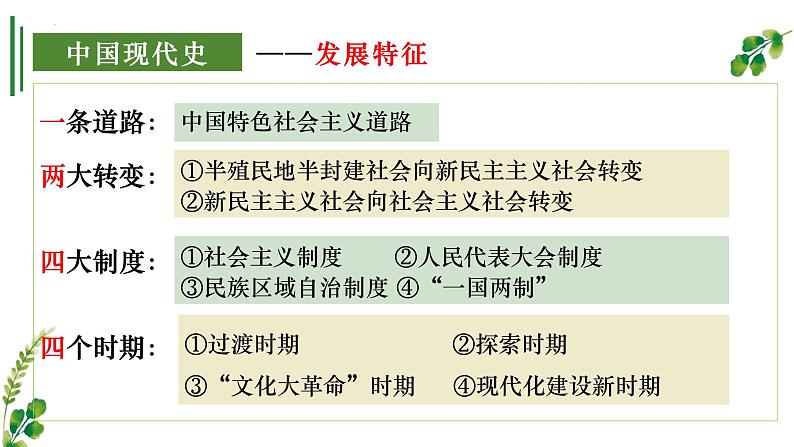 【期中讲练测】统编版八年级下册历史（考点串讲PPT）第一单元 中华人民共和国的成立和巩固03