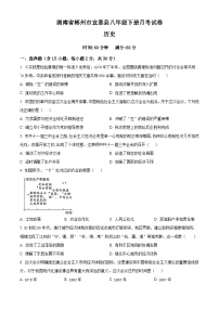 湖南省郴州市宜章县2023-2024学年八年级4月月考历史试题（原卷版+解析版）