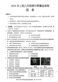 湖南省怀化市新晃侗族自治县2023-2024学年八年级下学期4月期中历史试题