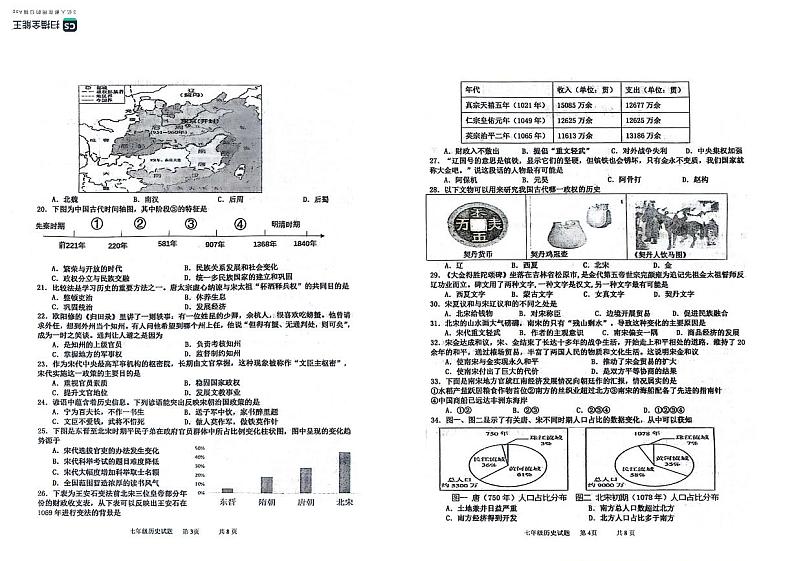 山东省青岛市城阳区2023-2024学年七年级下学期期中考试历史试题02