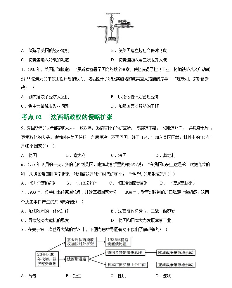 经济大危机和第二次世界大战-2024届初中中考历史复习（统编版）第2页