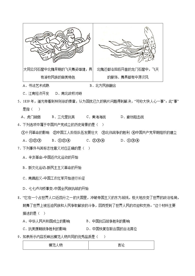广西备战2024年中考历史模拟卷（广西卷）02（解析版）02