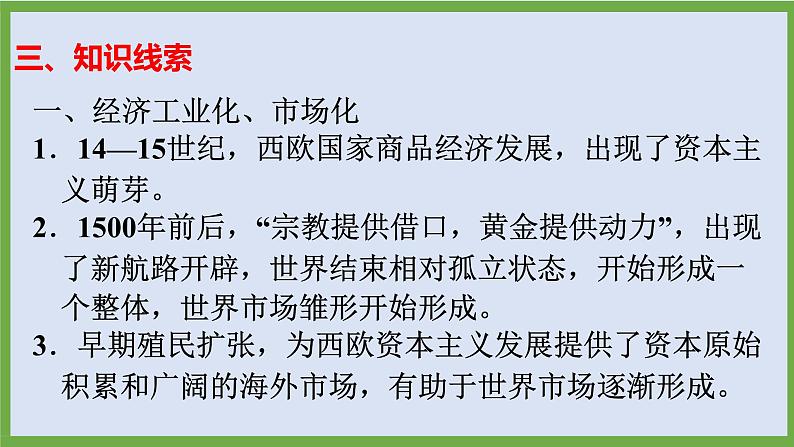 2024年中考历史第二轮专题整合复习课件———专题七　近代资本主义的产生、发展第6页