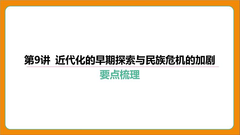 2024年中考历史二轮复习----第9讲 近代化的早期探索与民族危机的加剧 课件第4页