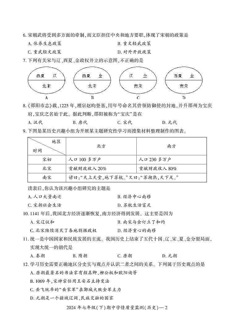 七年级历史第2页