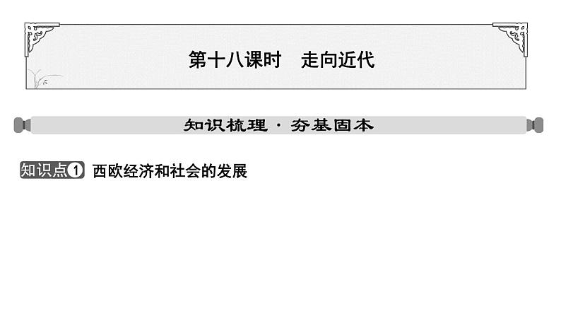 2024年中考历史一轮复习课件：世界近代史1 走向近代01