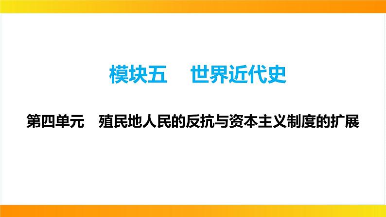 2024年中考历史一轮复习课件：世界近代史4殖民地人民的反抗与资本主义制度的扩展第1页