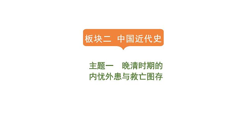 2024年中考历史一轮复习课件：中国近代史1晚清时期的内忧外患与救亡图存第1页