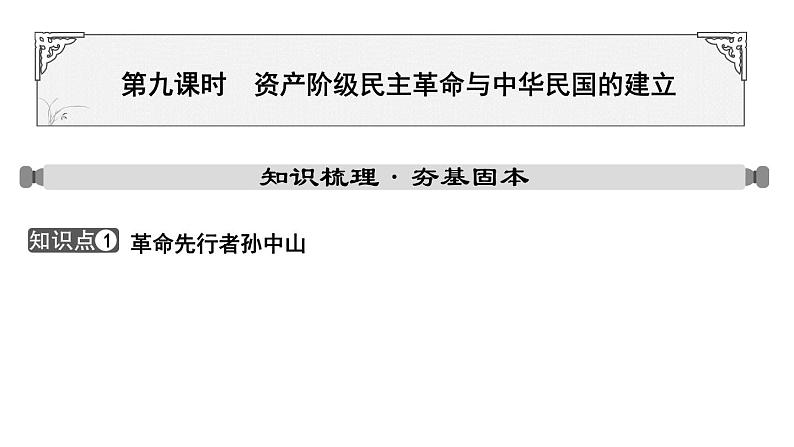 2024年中考历史一轮复习课件：中国近代史3 资产阶级民主革命与中华民国的建立第1页