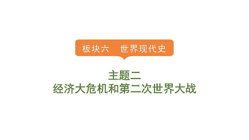 2024年中考历史一轮复习课件——世界现代史2经济大危机和第二次世界大战第1页