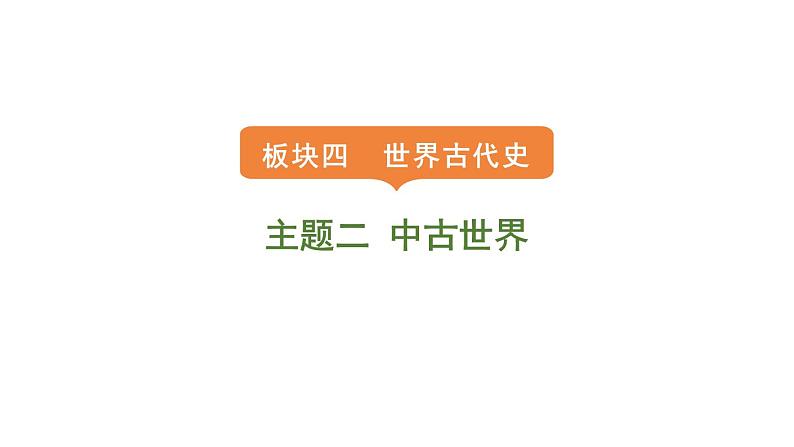 2024年中考历史一轮复习课件：世界古代史2中古世界01