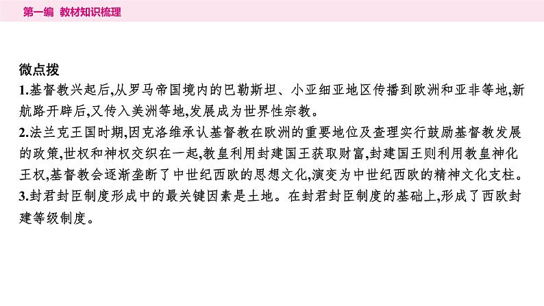 2024年中考历史一轮复习课件：世界古代史2封建时代的欧洲和亚洲第7页