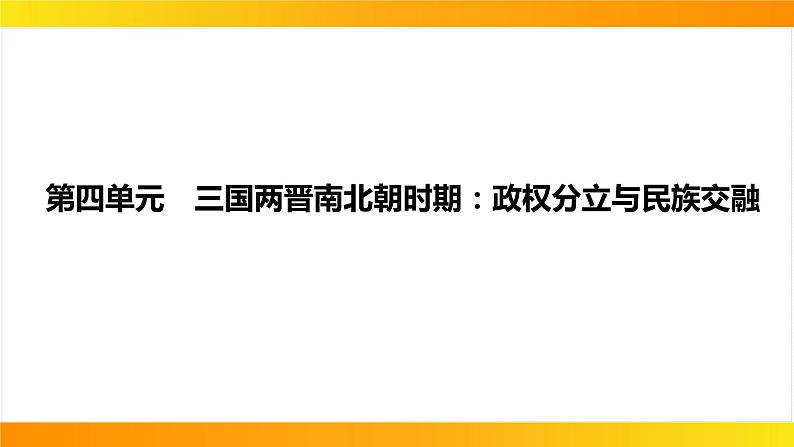 2024年中考历史一轮复习课件：中国古代史4三国两晋南北朝时期：政权分立与民族交融01