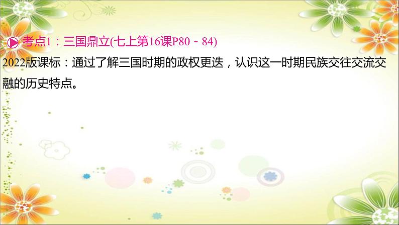 2024年中考历史总复习课件：第四单元　三国两晋南北朝时期：政权分立与民族交融第4页