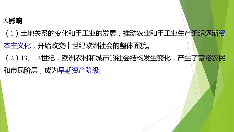 2024年中考历史（福建地区）专题复习：近代早期西欧经济和社会变化课件08