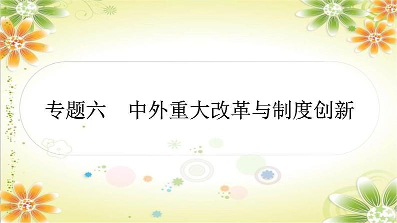 2024年中考历史二轮复习课件（宁夏专用）专题六中外重大改革与制度创新第1页