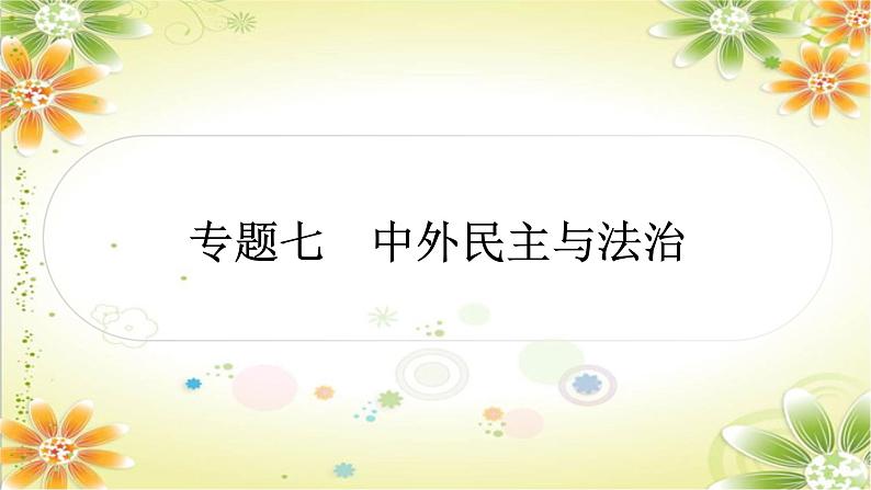 2024年中考历史二轮复习课件（宁夏专用）专题七中外民主与法治第1页