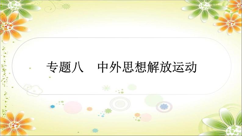 2024年中考历史二轮复习课件（宁夏专用）专题八中外思想解放运动第1页