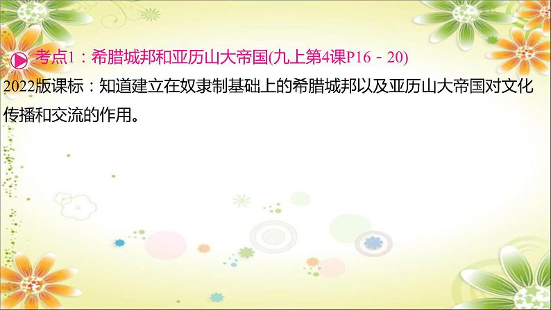 2024年中考历史一轮复习课件（宁夏专用）世界古代史第二单元　古代欧洲文明04