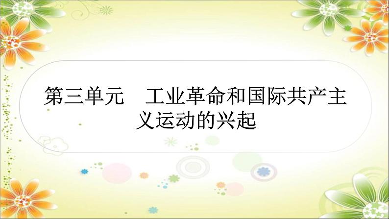 2024年中考历史一轮复习课件（宁夏专用）世界近代史第三单元　工业革命和国际共产主义运动的兴起01