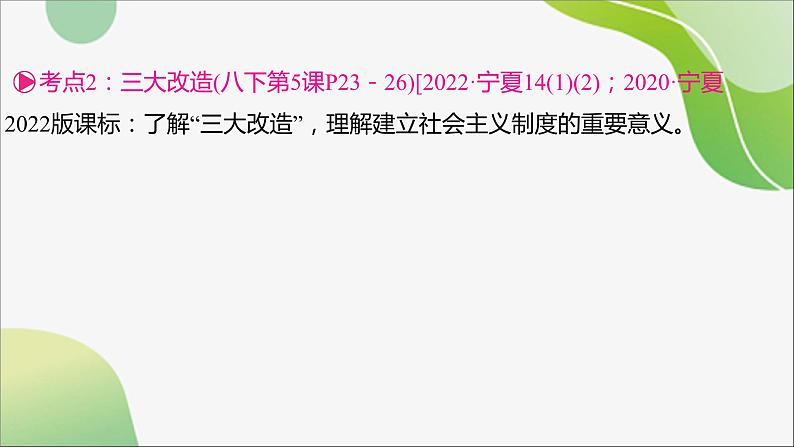 2024年中考历史一轮复习课件（宁夏专用）中国现代史第二单元　社会主义制度的建立与社会主义建设的探索课件08