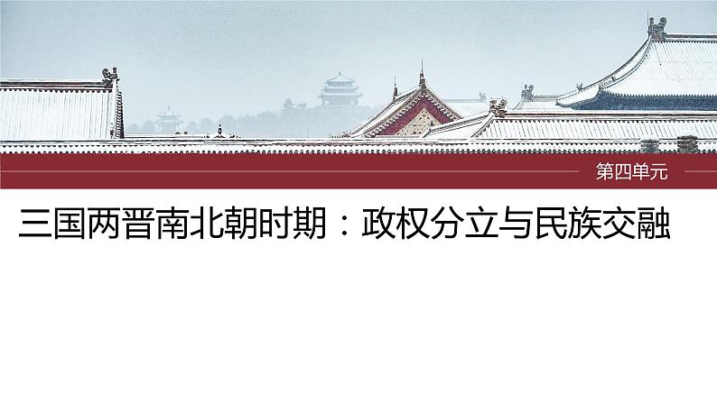 2024年中考历史一轮复习课件 第4单元　三国两晋南北朝时期：政权分立与民族交融01