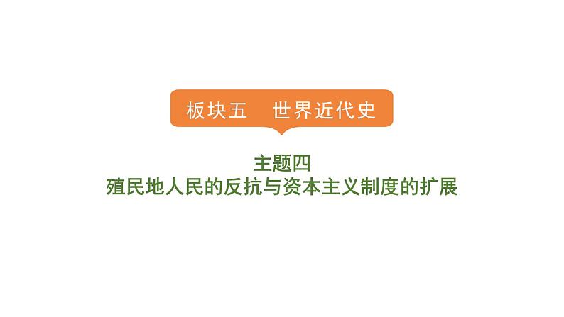 2024年中考历史一轮复习课件：世界近代史4殖民地人民的反抗与资本主义制度的扩展第1页