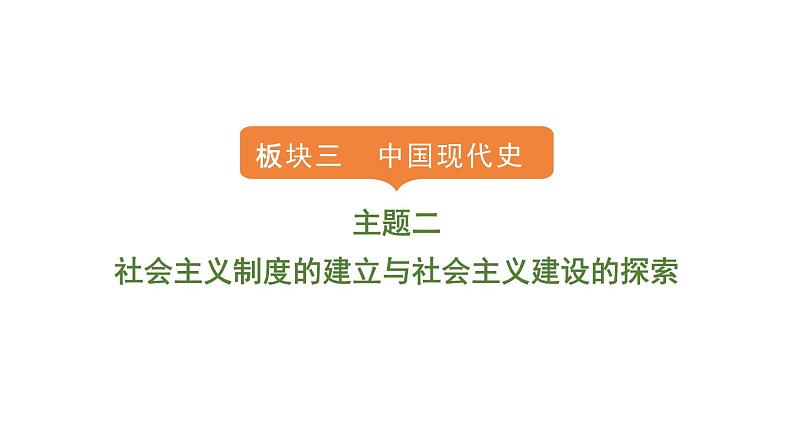 2024年中考历史一轮复习课件：中国现代史2社会主义制度的建立与社会主义建设的探索第1页