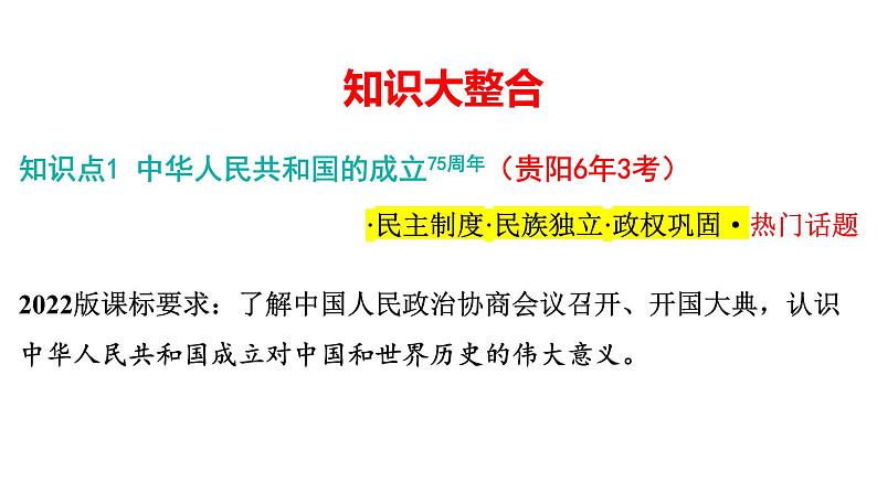 2024年中考历史一轮复习课件：中国近现代史4中华人民共和国的成立和巩固第4页