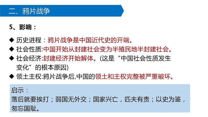 八上历史第一单元 中国开始沦为半殖民地半封建社会  中考复习课件第8页