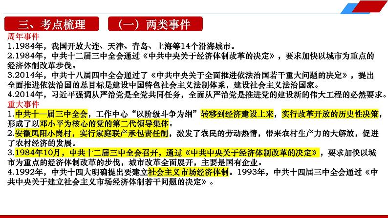 八下第三单元 中国特色社会主义道路   2024年中考历史一轮复习课件04