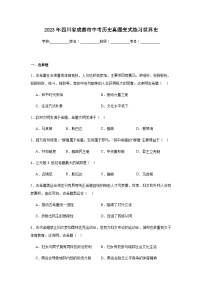 2023年四川省成都市中考历史真题变式练习世界史（含解析）