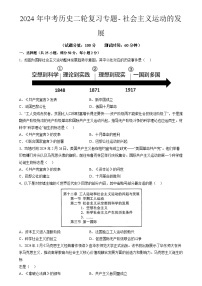 2024年中考历史二轮复习专题训练题- 社会主义运动的发展（解析版）(1)