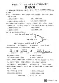 2024年山东省东明县中考二模历史试题