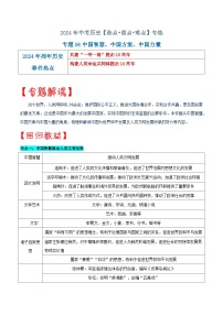 热点专题06中国智慧、中国方案、中国力量（上海专用）