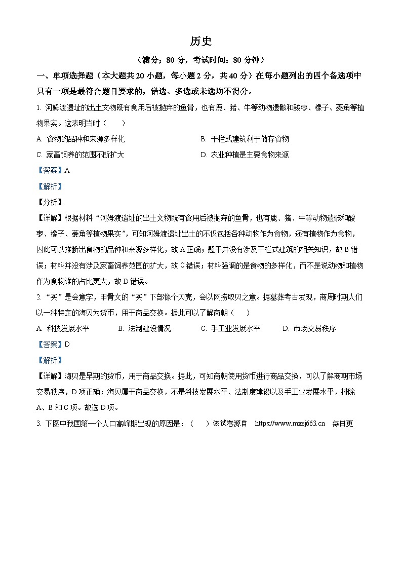 59，2024年江西省临川第一中学中考一模历史试题01